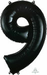 Balloon Foil Jumbo Number 9 Black 86cm