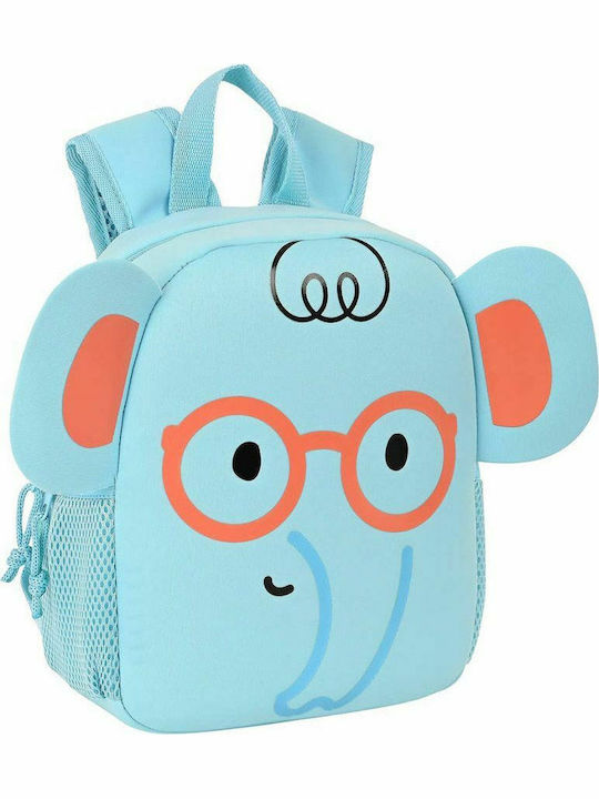 Safta Elephant Schulranzen Rucksack Kindergarten in Hellblau Farbe 9Es