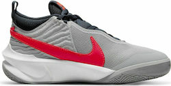Nike Αθλητικά Παιδικά Παπούτσια Μπάσκετ Team Hustle 10 Light Smoke Grey / Bright Crimson