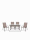 Set Sala De Mese Pentru Exterior Valor Calan 5 Piese Maro