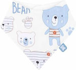 Kikka Boo Bear Bandana Fabric with Button Blue