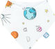 Kikka Boo Planets Bandana Fabric with Button Blue