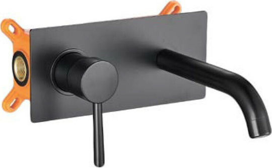 Interflex Fine Built-in Mixer & Spout Set for for Bathroom Sink 1 Exit Black
