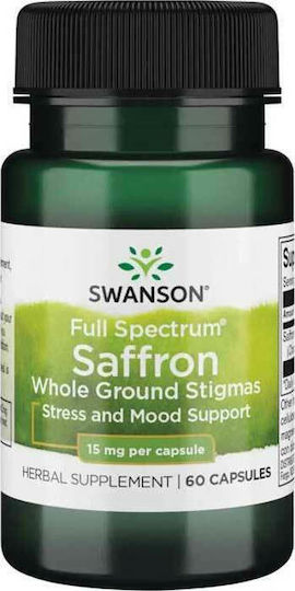 Swanson Full Spectrum Saffron 15mg Συμπλήρωμα για τον Ύπνο 60 κάψουλες