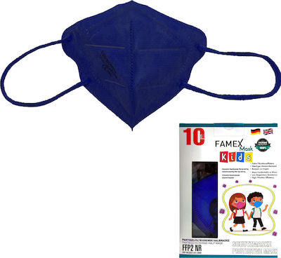 Famex Kids Mask FFP2 NR Mască de protecție FFP2 pentru copii Albastru marin 10buc