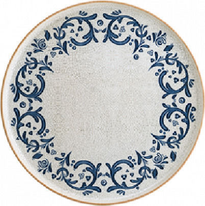 Bonna Viento Gourmet Πιάτο Ρηχό Κεραμικό Λευκό με Διάμετρο 28cm