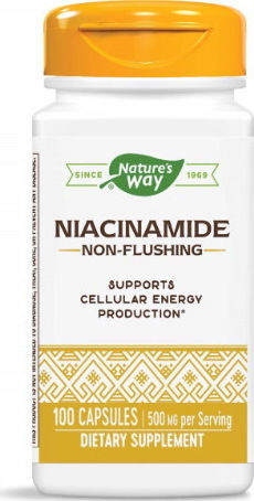 Nature's Way Niacinamide Витамин за здравето на Нервната система 500мг 100 капси