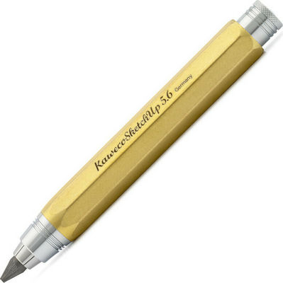 Kaweco Sketch Up Mechanical Pencil for Drawing made of Brass with Sharpener Yellow