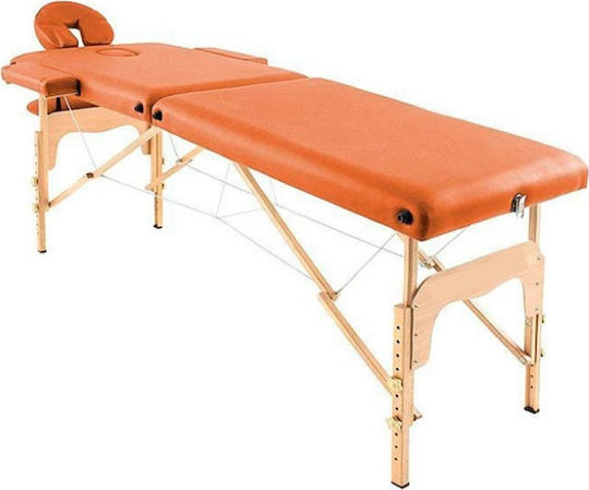 iCosmetics ICosmetics Therapy Bed Portable Foldable Orange Wooden 186x66cm