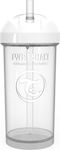 Twistshake Baby & Kleinkind Becher Straw Cup aus Kunststoff Weiß 1Stück 360ml für 6m+m+