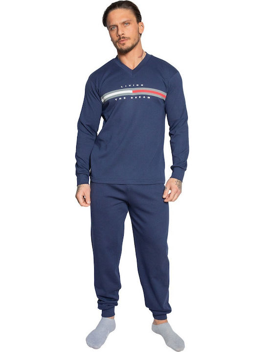Nina Club -21 Men's Winter Pajamas Set Blue