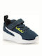 Flyer Runner V Kids Sports Shoes Running with Hoop & Loop Closure Blue