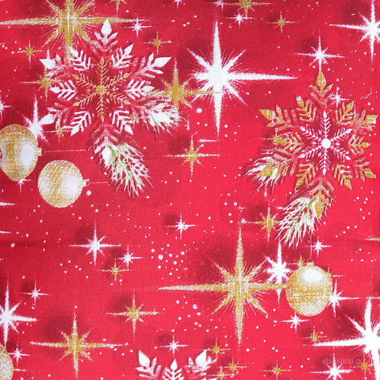 Viopros Christmas Tableware Ornaments Fabric Placemats Red 45x32cm 4 Pieces