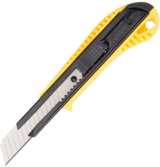 Deli Folding Knife Security with Blade Width 18mm Yellow