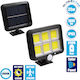 GloboStar Waterproof Solar LED Floodlight 35W Cold White 6000K with Motion Sensor and Photocell IP65