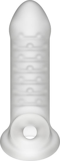 Doc Johnson Kink Jacked Up Thin Extender with Ball Strap Sheer Penis Extension Transparent 15.24cm