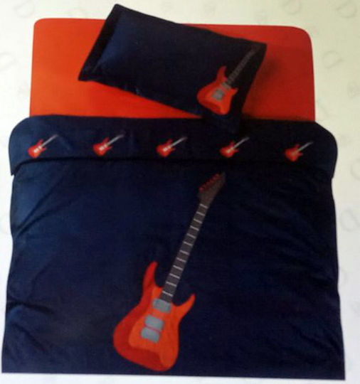 Das Home Bettwäsche-Set Einzel Baumwolle Rot 160x260cm 3Stück