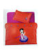 Das Home Sheet Set Single Cotton Red 160x260cm 3pcs