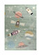 Tzikas Carpets 40088-040 Παιδικό Χαλί Σύννεφα Γαλάζιο 133x190cm Πάχους 13mm