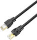 Unitek U/FTP (STP) Cat.7 (10Gbps) Καλώδιο Δικτύου Ethernet 0.5m Μαύρο