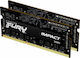 Kingston Fury Impact 8GB DDR3 RAM με 2 Modules (2x4GB) και Ταχύτητα 1600 για Laptop