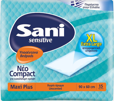 Sani Sensitive Maxi Plus Incontinence Underpads 60x90cm 15pcs