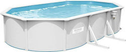 Bestway Hydrium Oval Schwimmbecken Set Oval mit Metallic-Rahmen Weiß