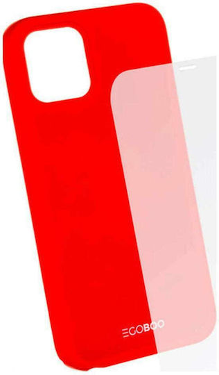 Egoboo Rubber Back Cover Silicon Coral (iPhone 12 / 12 Pro)