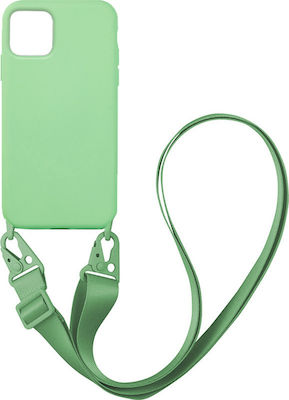 Sonique Carryhang Liquid Strap Back Cover Σιλικόνης με Λουράκι Πράσινο (iPhone 11)