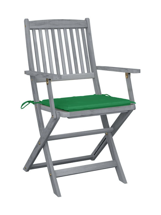 Scaun de exterior Lemn Lemn de salcâm - Verde c...