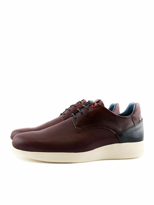 Romeo 821 Δερμάτινα Ανδρικά Casual Παπούτσια Μπορντό