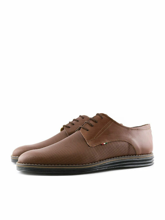Romeo 100 Δερμάτινα Ανδρικά Casual Παπούτσια Ταμπά