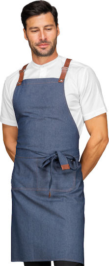Isacco Ποδιά Barista / Barkeeper Ganzkörper Blau