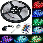 Ezra B150 LED Strip Power Supply 12V RGB Length 5m and 60 LEDs per Meter Set with Remote Control and Power Supply SMD3528