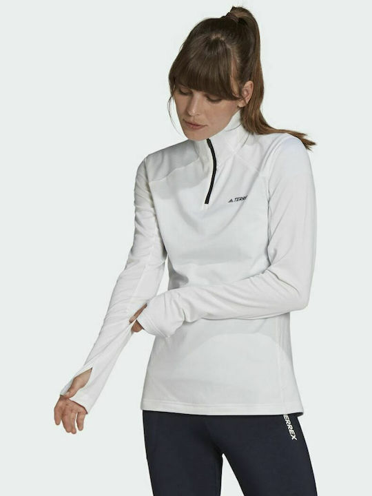 Adidas Terrex Everyhike Μακρυμάνικη Γυναικεία Αθλητική Μπλούζα Λευκή