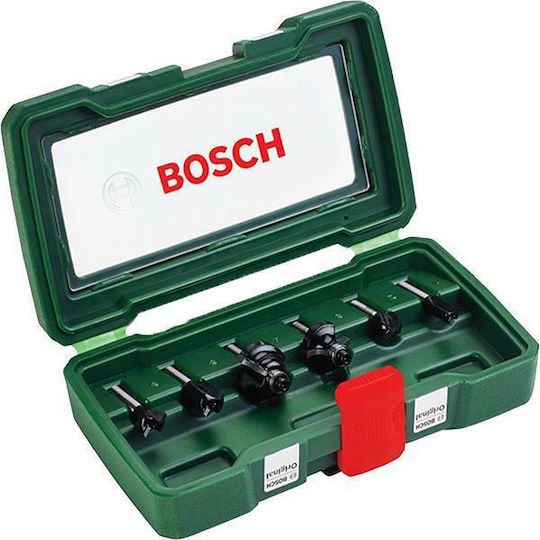 Bosch Комплект Копачки Аксесоари Инструменти за Оформяне на Наковалня на Дърво и Пластмаса 6 мм с Лагери 6 Бройки