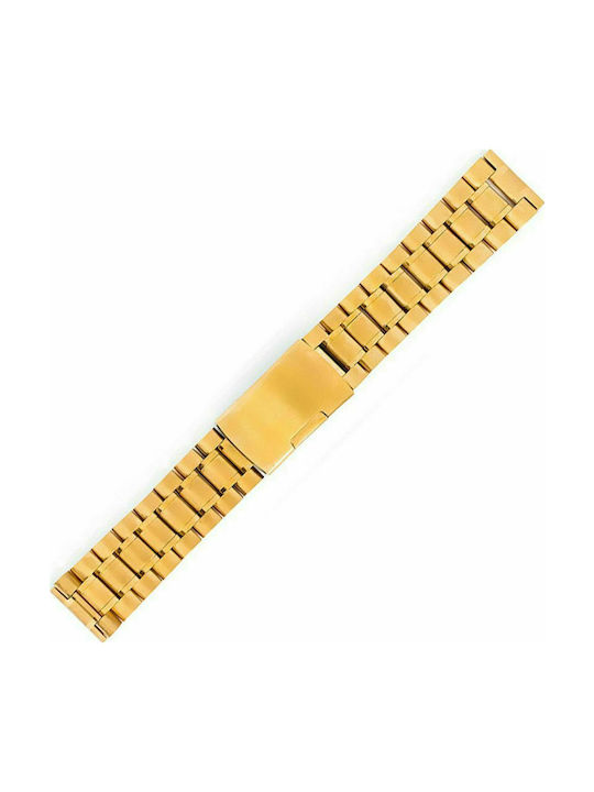 BRACELET STAINLESS STEEL MASSIVE B0100GL18 GOLDEN color 18mm