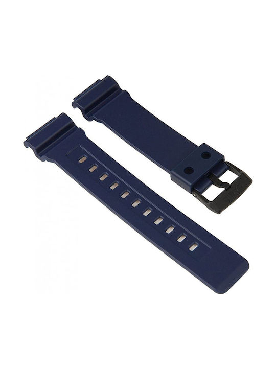 Casio Καουτσούκ Λουράκι Navy Μπλε 17mm