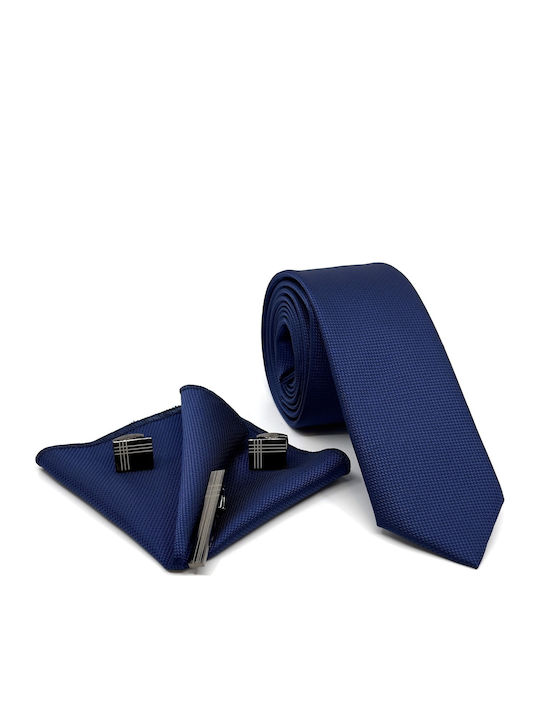 Legend Accessories Σετ Ανδρικης Γραβάτας Μεταξωτή Μονόχρωμη σε Navy Μπλε Χρώμα Legend Accessories Σετ Ανδρικης Γραβάτας Μεταξωτή Μονόχρωμη σε Navy Μπλε Χρώμα