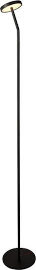 Zambelis Lights LED Floor Lamp H155xW12cm. with Warm White Light 630lm Black