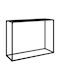 Console Table Metal with Glass Surface Μαύρη L100xW35xH75cm