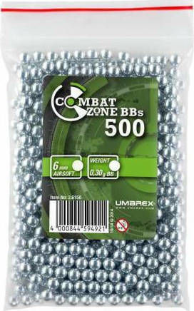Umarex Combat Zone ALU Airsoft BBs Luftgewehr 6.0mm 500pcs Aluminium Airsoft BBs 0,30g 500 Stück 2.6150