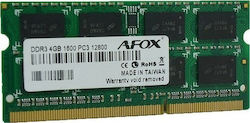 Afox 4GB DDR3 RAM cu Viteză 1333 pentru Laptop