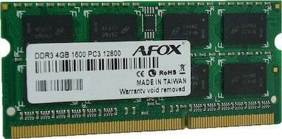 Afox 4GB DDR3 RAM mit Geschwindigkeit 1333 für Laptop