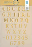 Stencil Letters and Numbers Fleur Alphabet 601