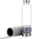 Navaris Glass Water Bottle with Screw Cap Transparent 420ml