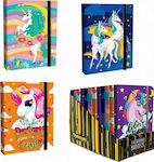 Unipap Bookbound Notebook Unicorn Striped with Rubber 9,5x15cm