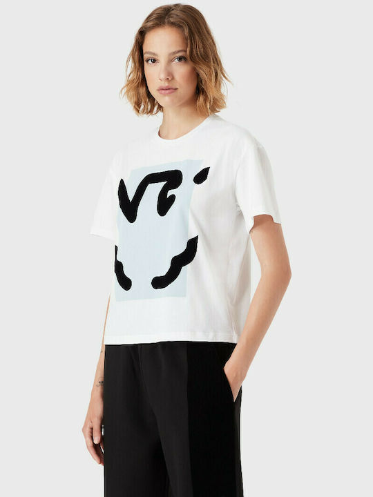 Emporio Armani Γυναικείο T-shirt Λευκό με Στάμπα