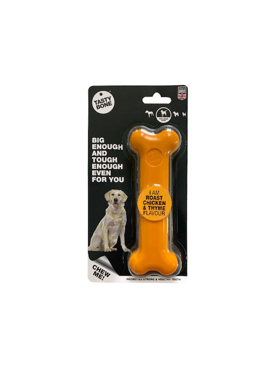 Tasty Bone Roast Chicken & Thyme Nylon Bone Toy Dog with Flavor Chicken Large 17εκ. Orange