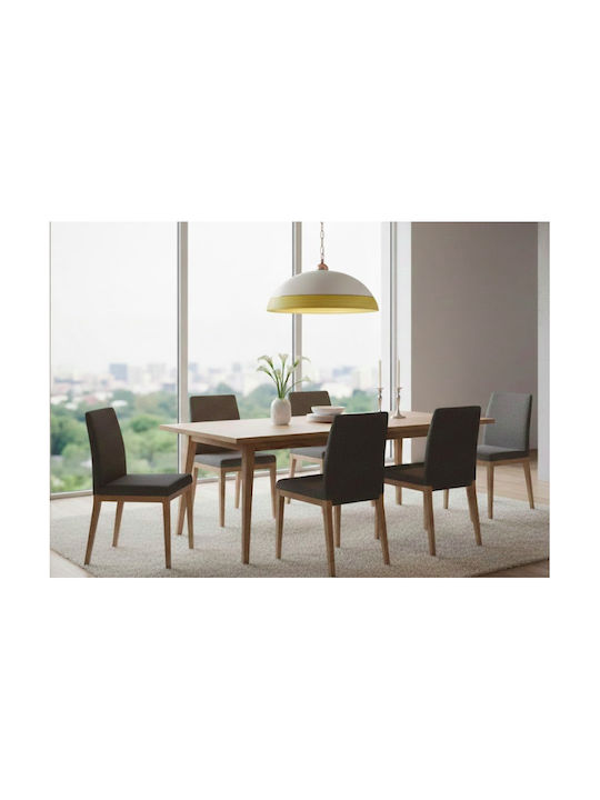 Klikareto Single light Pendant Light Yellow Bell with Socket E27 40cm